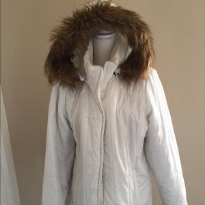 White coat with removable hood
